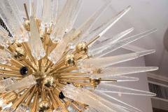  Venfield Clear Murano Glass Spike Sputnik with Interior Brass Spheres - 3127696