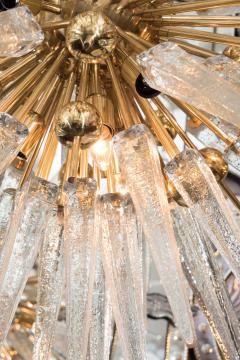  Venfield Clear Murano Glass Spike Sputnik with Interior Brass Spheres - 3127697