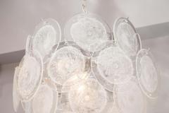  Venfield Clear Pulegoso Murano Glass Disc Chandelier - 3121353