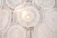  Venfield Clear Pulegoso Murano Glass Disc Chandelier - 3121356