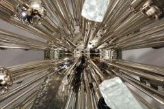  Venfield Clear and Smoke Murano Glass Spike Sputnik Chandelier With Metal Spheres - 3140747