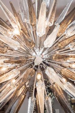  Venfield Clear and Smoke Murano Glass Spike Sputnik Chandelier in Polished Nickel - 3121317