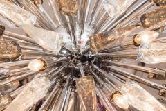  Venfield Clear and Smoke Murano Glass Spike Sputnik Chandelier in Polished Nickel - 3121318