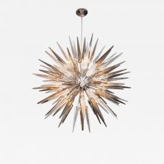  Venfield Clear and Smoke Murano Glass Spike Sputnik Chandelier in Polished Nickel - 3124057