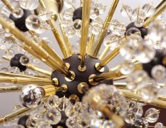  Venfield Crystal and Brass Rod Sputnik Chandelier with Black Spheres - 3107612