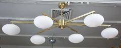  Venfield Custom 6 Opaline Globe Splayed Arm Chandelier - 2054502