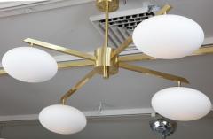  Venfield Custom 6 Opaline Globe Splayed Arm Chandelier - 2054509