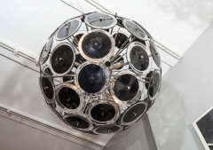  Venfield Custom Black Murano Glass Disc Sputnik Chandelier - 4257553
