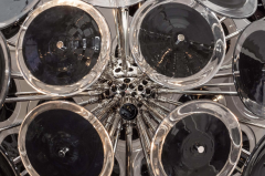  Venfield Custom Black Murano Glass Disc Sputnik Chandelier - 4257556