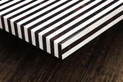  Venfield Custom Black and White Shell Stripe Marquetry Table - 3140700