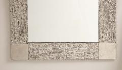  Venfield Custom Brutalist Mirror in the Manner of Luciano Frigerio in Brushed Nickel - 1836297