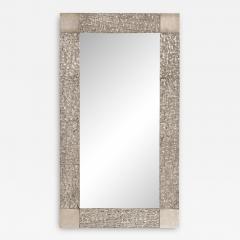  Venfield Custom Brutalist Mirror in the Manner of Luciano Frigerio in Brushed Nickel - 1856213