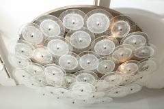  Venfield Custom Clear Bubble Murano Glass Disc Flush Mount Light 36  - 4521036