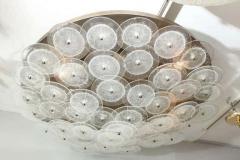  Venfield Custom Clear Bubble Murano Glass Disc Flush Mount Light - 3138509