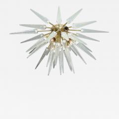  Venfield Custom Clear Murano Glass Spike Sputnik Flush Mount - 2040494