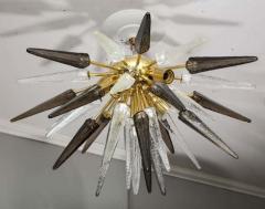  Venfield Custom Clear and Smoke Murano Glass Spike Flush Mount - 3140742