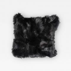  Venfield Custom Double Sided Genuine Black Fox Pillow - 3116178