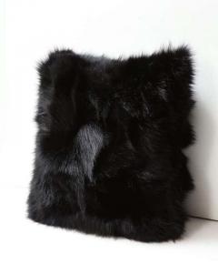  Venfield Custom Double Sided Toscana Shearling Pillow in Black Color - 3221959