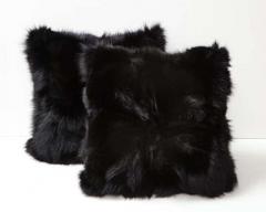  Venfield Custom Double Sided Toscana Shearling Pillow in Black Color - 3221960