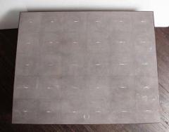  Venfield Custom Genuine Light Gray Shagreen Cocktail Table - 3139863