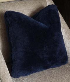  Venfield Custom Genuine Shearling Pillow in Dark Navy - 3137688