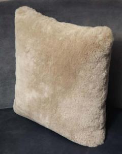  Venfield Custom Genuine Shearling Pillow in Taupe Color - 3157915