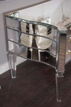  Venfield Custom Glamorous Mirrored Writing Desk with Acrylic Legs - 3118644