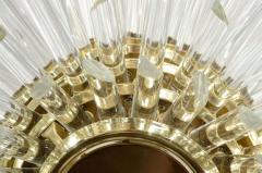  Venfield Custom Illuminating Glass Rod Sputnik Chandelier in Polished Brass - 2253997