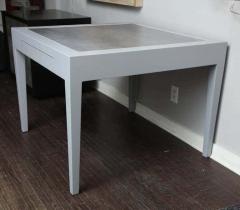  Venfield Custom Metallic Grey Leather and Lacquer Game Table - 3137768