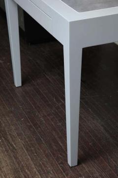  Venfield Custom Metallic Grey Leather and Lacquer Game Table - 3137769