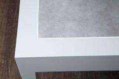 Venfield Custom Metallic Grey Leather and Lacquer Game Table - 3137772