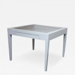  Venfield Custom Metallic Grey Leather and Lacquer Game Table - 3139739