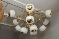 Venfield Custom Milk Glass Globe Sputnik Flush Mount Chandelier - 3140574