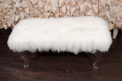  Venfield Custom Mongolian Fur Bench with Twisted Lucite Legs - 3108331