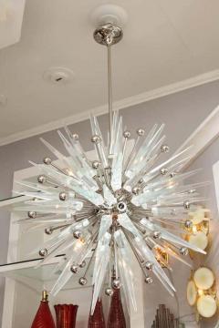  Venfield Custom Murano Clear Glass Spike Sputnik with Nickel Spheres - 3130181
