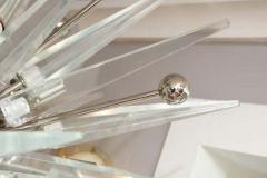  Venfield Custom Murano Clear Glass Spike Sputnik with Nickel Spheres - 3130185