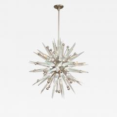  Venfield Custom Murano Clear Glass Spike Sputnik with Nickel Spheres - 3132688