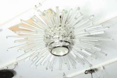  Venfield Custom Nickel and Glass Flush Mount Fixture in the Manner of Bakalowits - 3139875