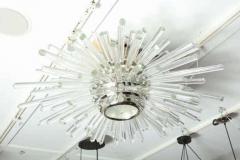  Venfield Custom Nickel and Glass Flush Mount Fixture in the Manner of Bakalowits - 3139877