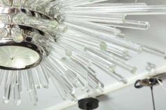  Venfield Custom Nickel and Glass Flush Mount Fixture in the Manner of Bakalowits - 3139879