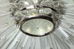  Venfield Custom Nickel and Glass Flush Mount Fixture in the Manner of Bakalowits - 3139883