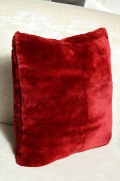  Venfield Custom Red Genuine Sheared Beaver Pillow - 3130096