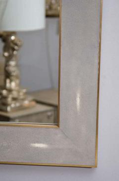  Venfield Custom Shagreen Mirror with Brass Trim - 3166450