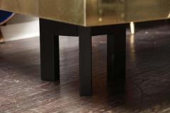  Venfield Custom Spectacular Etched Brass and Double Agate Rectangular Cocktail Table - 3135739