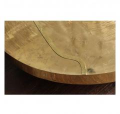  Venfield Custom Spectacular Round Etched Brass Cocktail Table with Agate Stone 30 Dia - 4175240