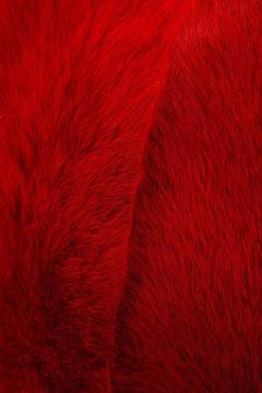  Venfield Custom Toscana Long Hair Shearling Pillow in Red Color - 3141419