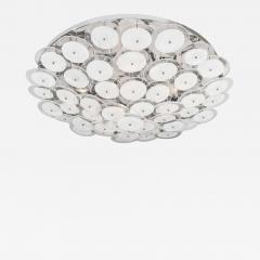  Venfield Custom White Murano Glass Disc Flush Mount Light - 3124056