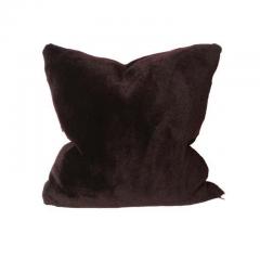 Venfield Double Sided Merino Short Hair Shearling Pillow in Deep Plum Color - 3222279