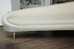  Venfield Elegant Curved Sofa in Custom Upholstery with Brass Legs - 3139959