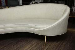  Venfield Elegant Curved Sofa in Custom Upholstery with Brass Legs - 3139960